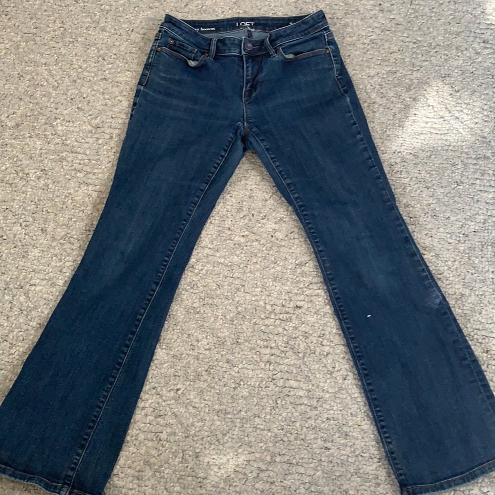 The loft curvy boot cut jeans like new